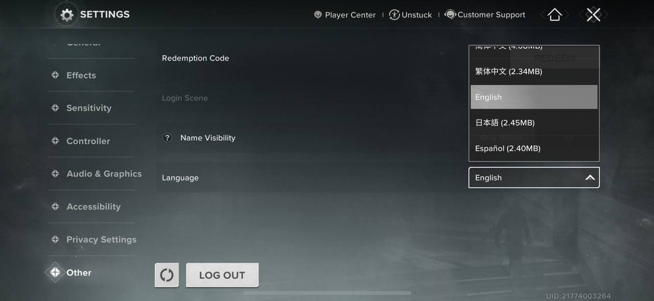 Русский язык в Destiny-Rising